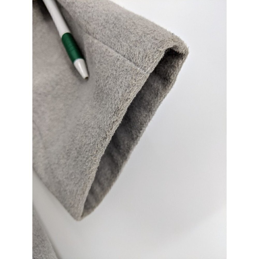 ASOS Hooded Long Coat Zip Front Gray Lined Pockets Women's Sz 10 - Picture 10 of 12